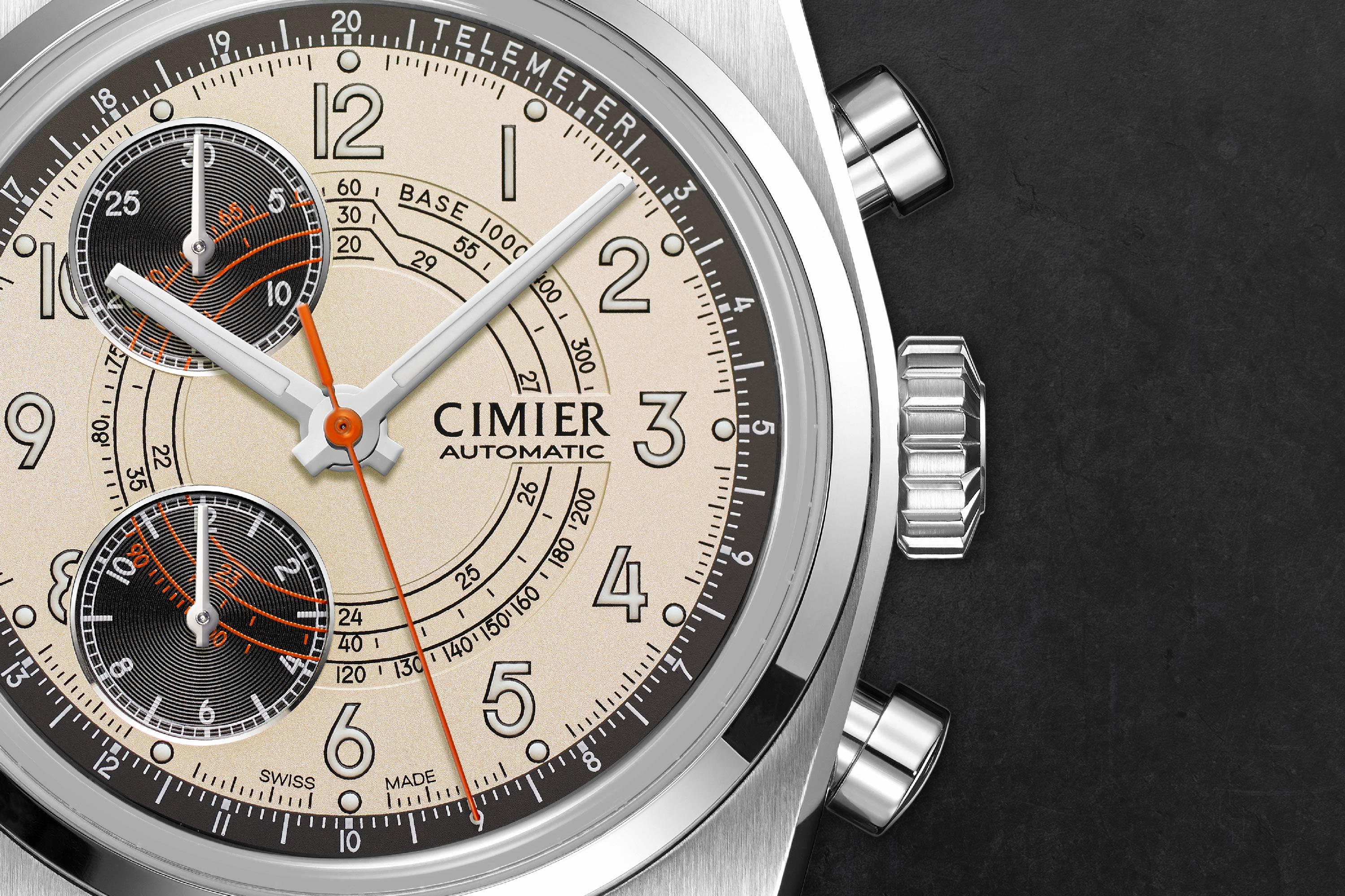 Cimier wristwatch with white dial